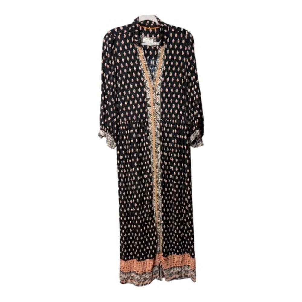 Anthropologie Maeve Bridgette Maxi Shirtdress is a geometric-patterned size 12